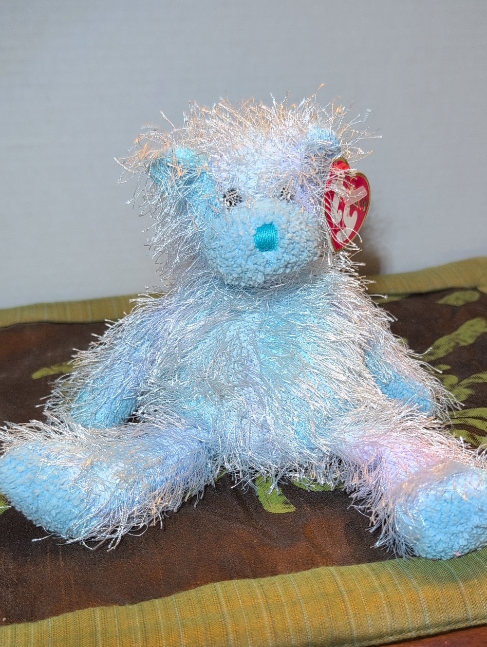 Vintage Ty Light Blue Iridescent Shaggy Plush Toy